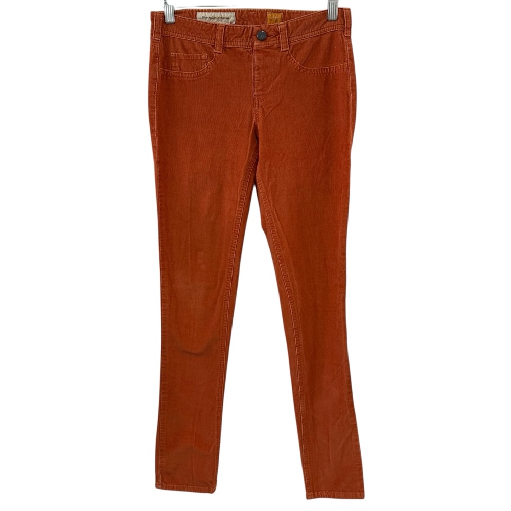 Pilcro and the Letterpress 27 Skinny Corduroy Orange Pants Stretch Casual